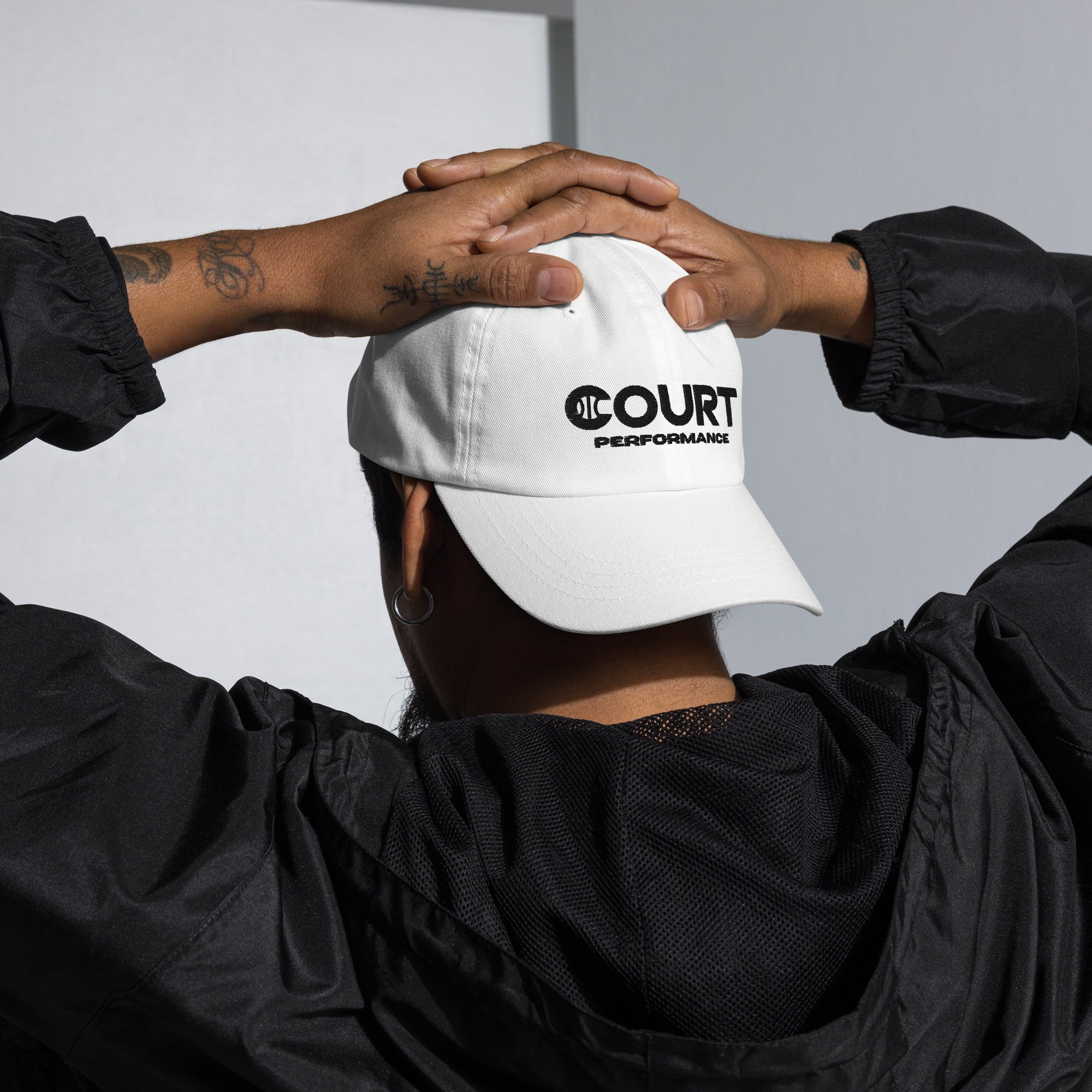 Cappellino Court Performance - ricamo nero