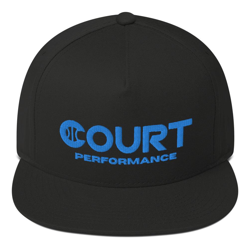 Cappello flat Court Performance - ricamo electric blue